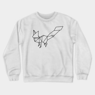 Fox Origami Elegant Modern Gift Forest Vegan Cute Crewneck Sweatshirt